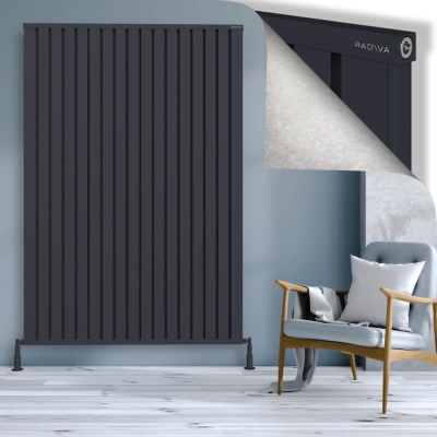 Radiva - OBI Dekoratif Alüminyum Radyatör 2000x1364 Koyu Antrasit