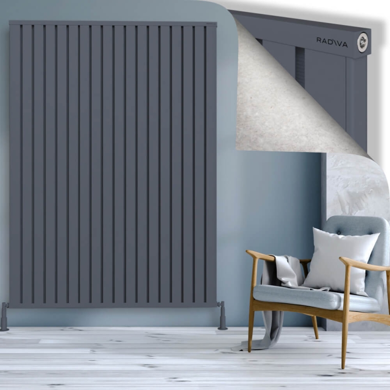 OBI Dekoratif Alüminyum Radyatör 2000x1444 Antrasit - 2OBI20001444B2TS