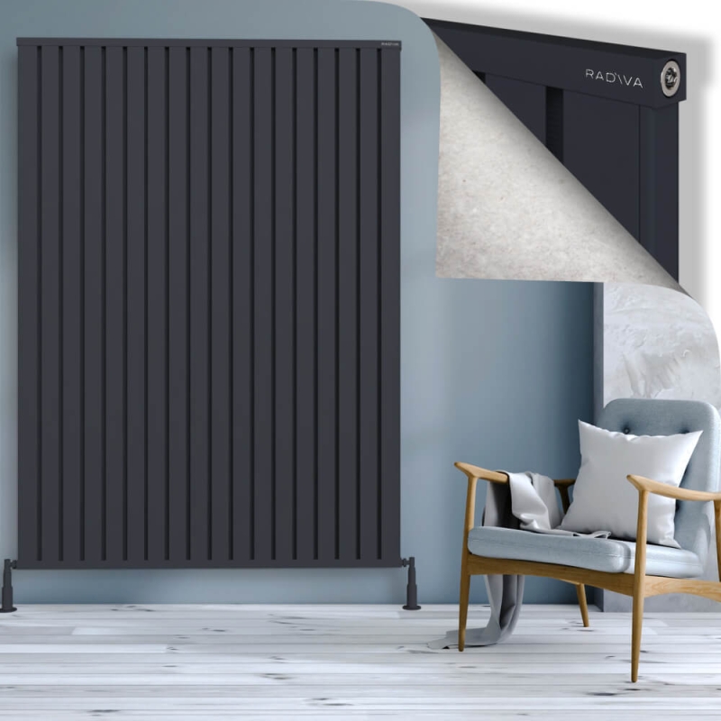 OBI Dekoratif Alüminyum Radyatör 2000x1444 Koyu Antrasit - 2OBI20001444B6TS