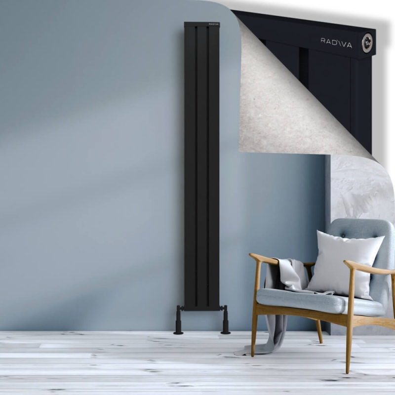 OBI Dekoratif Alüminyum Radyatör 2000x244 Siyah - 2OBI20000244B3TS