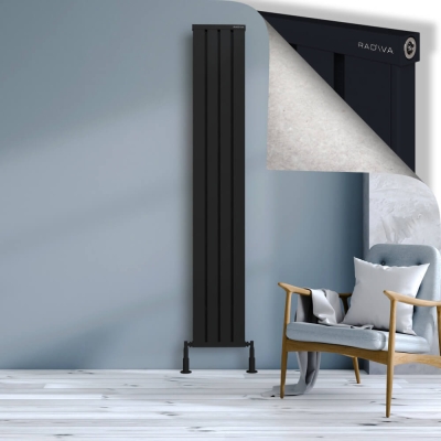 Radiva - OBI Dekoratif Alüminyum Radyatör 2000x324 Siyah (1)