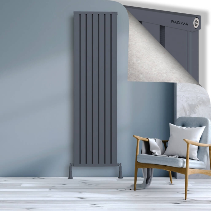 OBI Dekoratif Alüminyum Radyatör 2000x564 Antrasit - 2OBI20000564B2TS