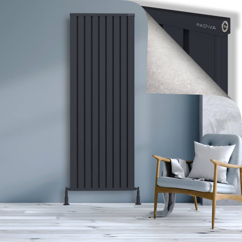 OBI Dekoratif Alüminyum Radyatör 2000x724 Koyu Antrasit - 2OBI20000724B6TS