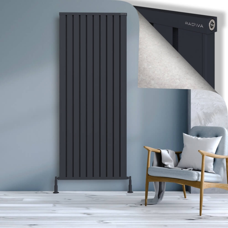 OBI Dekoratif Alüminyum Radyatör 2000x804 Koyu Antrasit - 2OBI20000804B6TS