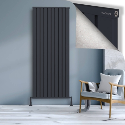 Radiva - OBI Dekoratif Alüminyum Radyatör 2000x804 Koyu Antrasit