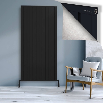 Radiva - OBI Dekoratif Alüminyum Radyatör 2000x964 Siyah