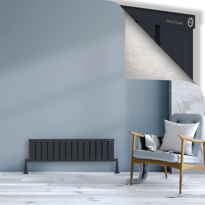 Radiva - OBI Dekoratif Alüminyum Radyatör 300x1124 Koyu Antrasit - 300