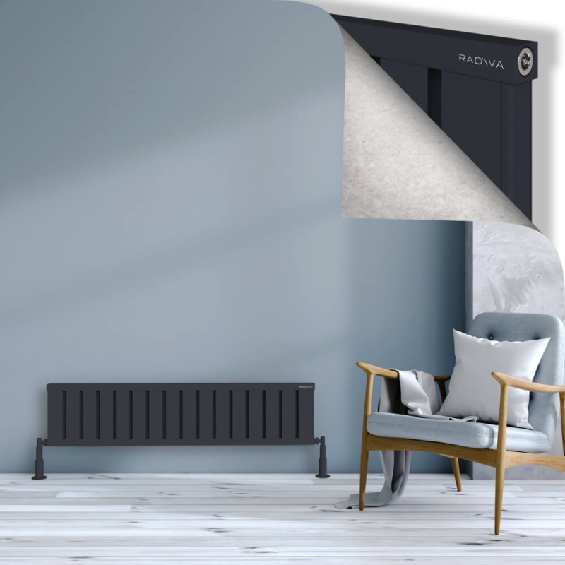 OBI Dekoratif Alüminyum Radyatör 300x1284 Koyu Antrasit - 2OBI03001284B6TS