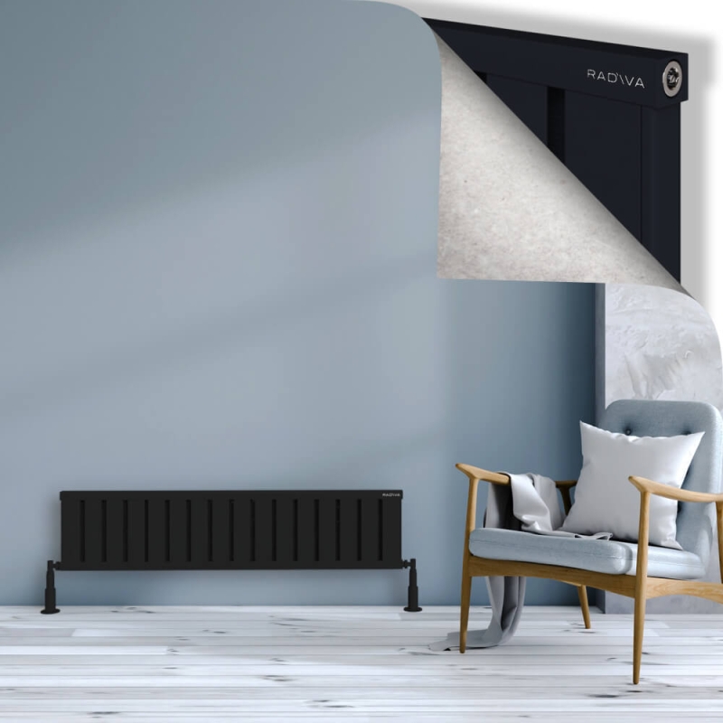 OBI Dekoratif Alüminyum Radyatör 300x1284 Siyah - 2OBI03001284B3TS