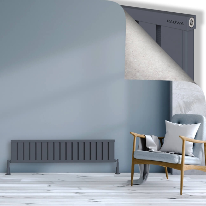 OBI Dekoratif Alüminyum Radyatör 300x1364 Antrasit - 2OBI03001364B2TS