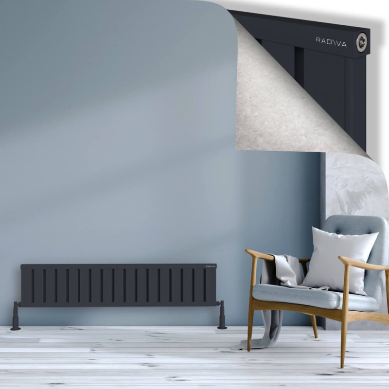 OBI Dekoratif Alüminyum Radyatör 300x1364 Koyu Antrasit - 2OBI03001364B6TS