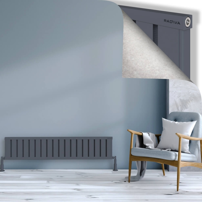 OBI Dekoratif Alüminyum Radyatör 300x1444 Antrasit - 2OBI03001444B2TS