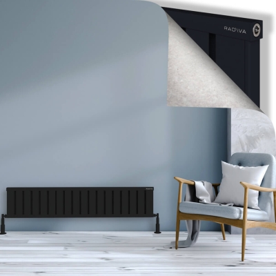Radiva - OBI Dekoratif Alüminyum Radyatör 300x1444 Siyah