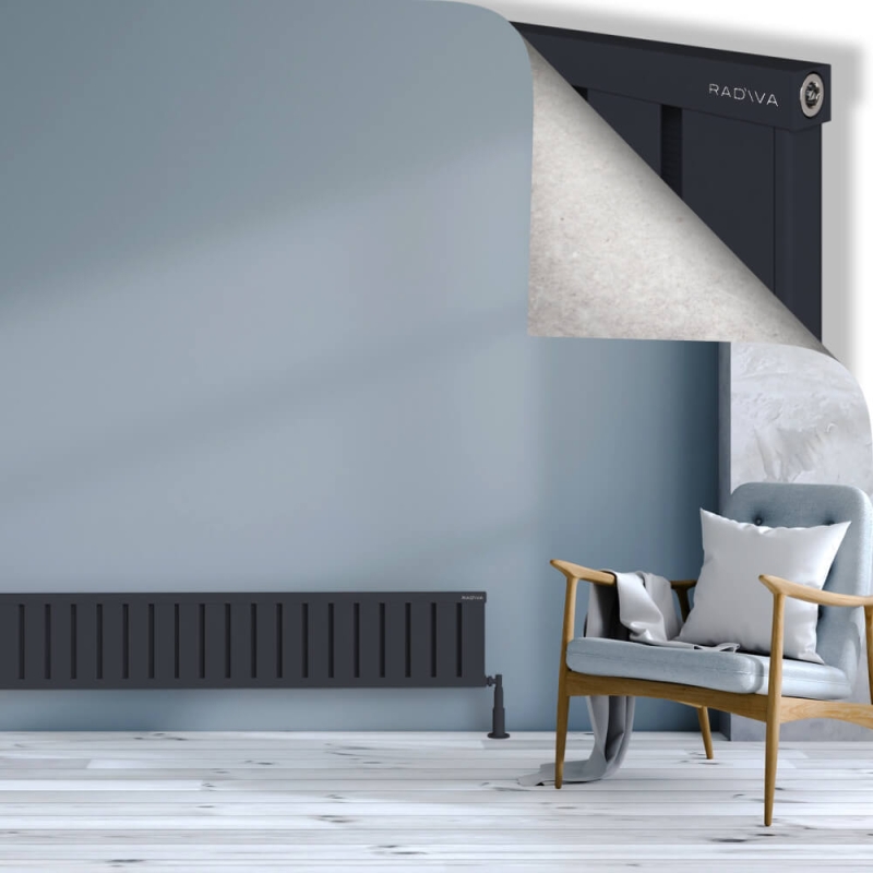 OBI Dekoratif Alüminyum Radyatör 300x2644 Koyu Antrasit - 2OBI03002644B6TS