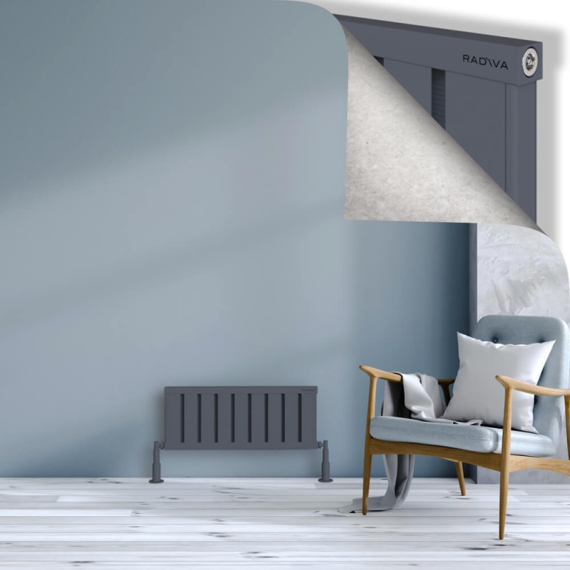 OBI Dekoratif Alüminyum Radyatör 300x724 Antrasit - 2OBI03000724B2TS