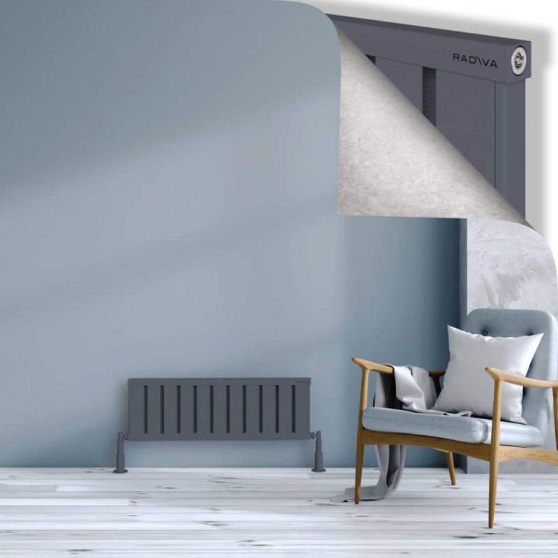 OBI Dekoratif Alüminyum Radyatör 300x884 Antrasit - 2OBI03000884B2TS