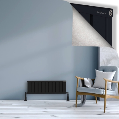 Radiva - OBI Dekoratif Alüminyum Radyatör 300x884 Siyah