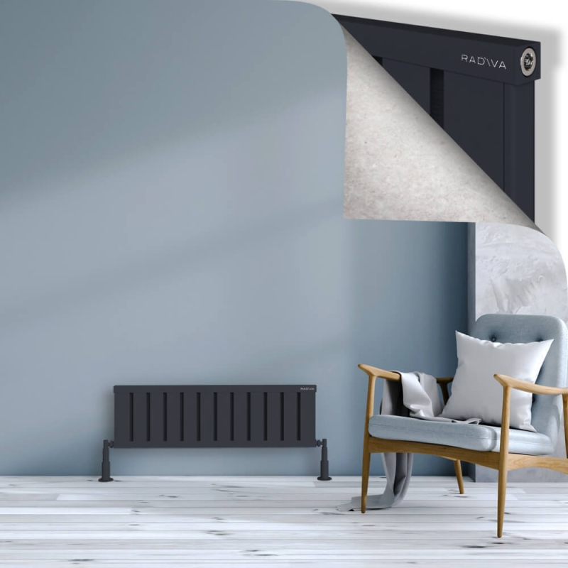 OBI Dekoratif Alüminyum Radyatör 300x964 Koyu Antrasit - 2OBI03000964B6TS