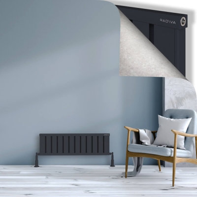 Radiva - OBI Dekoratif Alüminyum Radyatör 300x964 Koyu Antrasit