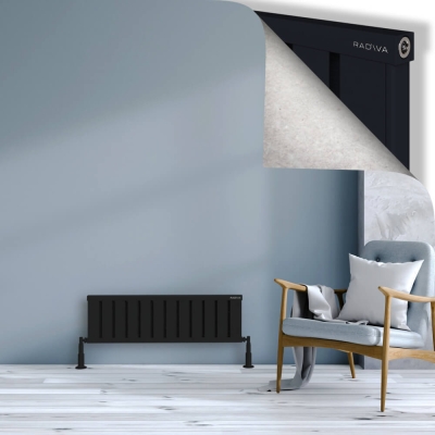 Radiva - OBI Dekoratif Alüminyum Radyatör 300x964 Siyah (1)