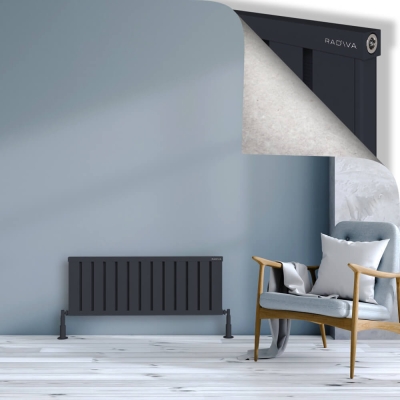 Radiva - OBI Dekoratif Alüminyum Radyatör 400x1044 Koyu Antrasit