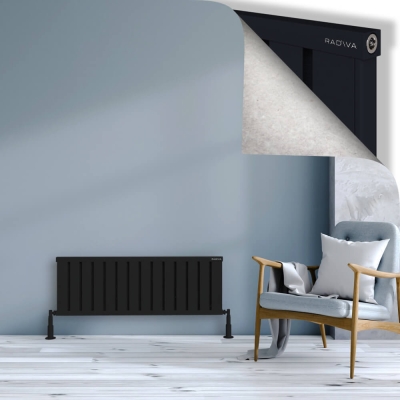 Radiva - OBI Dekoratif Alüminyum Radyatör 400x1124 Siyah