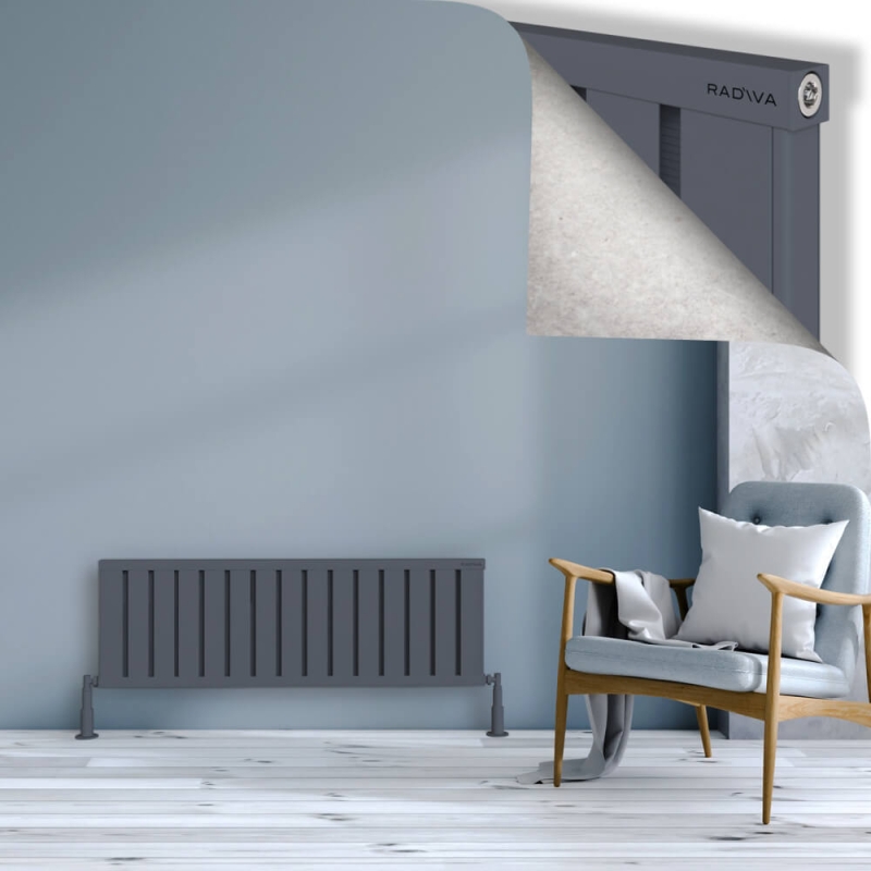 OBI Dekoratif Alüminyum Radyatör 400x1204 Antrasit - 2OBI04001204B2TS