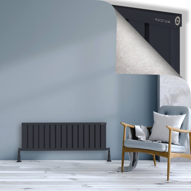 OBI Dekoratif Alüminyum Radyatör 400x1204 Koyu Antrasit - 2OBI04001204B6TS