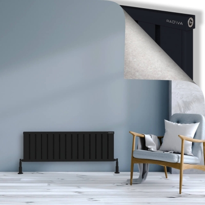 Radiva - OBI Dekoratif Alüminyum Radyatör 400x1204 Siyah