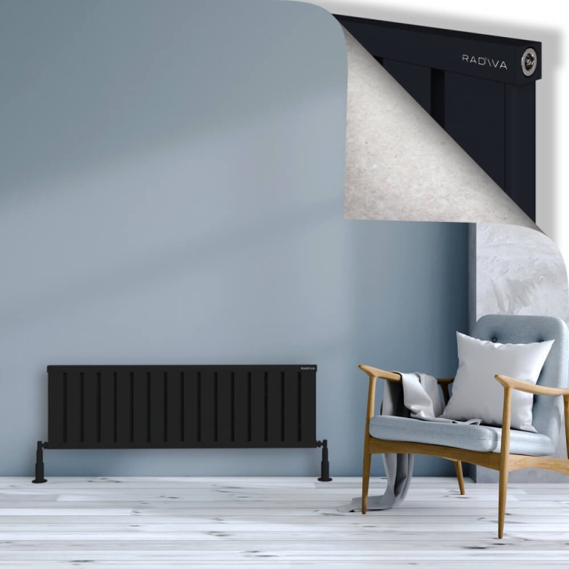 OBI Dekoratif Alüminyum Radyatör 400x1284 Siyah - 2OBI04001284B3TS