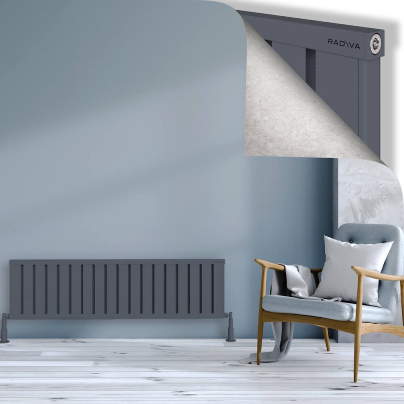 OBI Dekoratif Alüminyum Radyatör 400x1444 Antrasit - 2OBI04001444B2TS