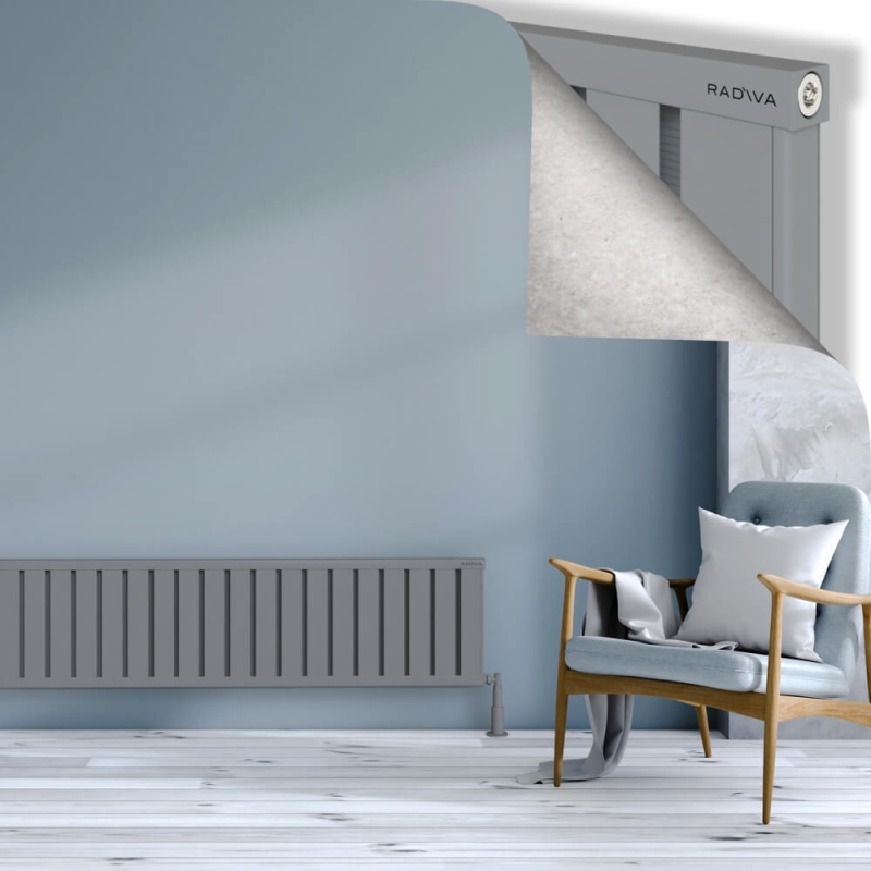 OBI Dekoratif Alüminyum Radyatör 400x2644 Gri - 2OBI04002644BLTS