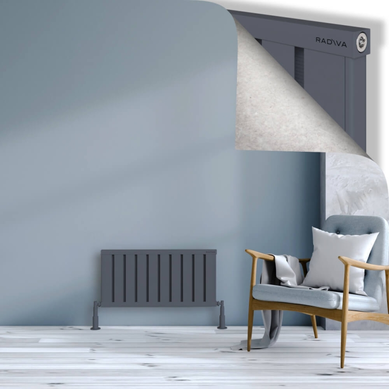 OBI Dekoratif Alüminyum Radyatör 400x804 Antrasit - 2OBI04000804B2TS