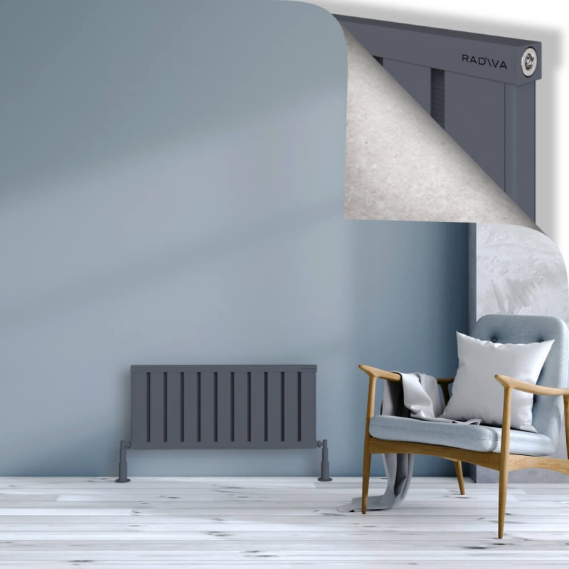 OBI Dekoratif Alüminyum Radyatör 400x884 Antrasit - 2OBI04000884B2TS