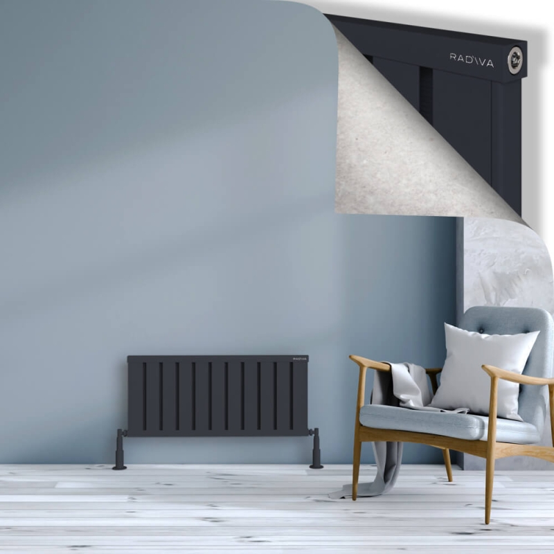 OBI Dekoratif Alüminyum Radyatör 400x884 Koyu Antrasit - 2OBI04000884B6TS