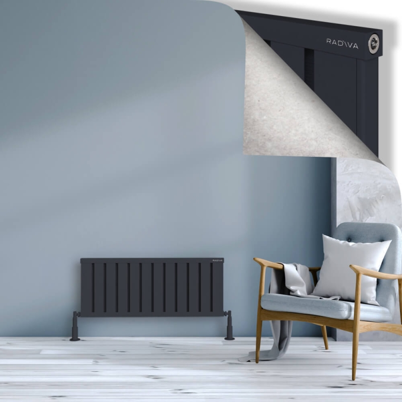 OBI Dekoratif Alüminyum Radyatör 400x964 Koyu Antrasit - 2OBI04000964B6TS