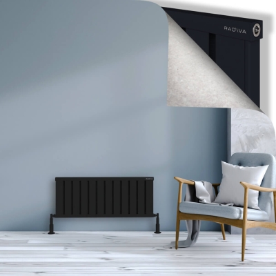Radiva - OBI Dekoratif Alüminyum Radyatör 400x964 Siyah