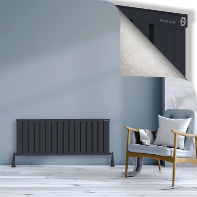 Radiva - OBI Dekoratif Alüminyum Radyatör 500x1284 Koyu Antrasit