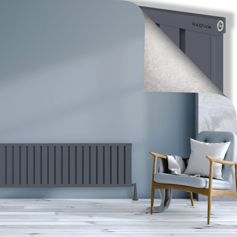 OBI Dekoratif Alüminyum Radyatör 500x1524 Antrasit - 2OBI05001524B2TS