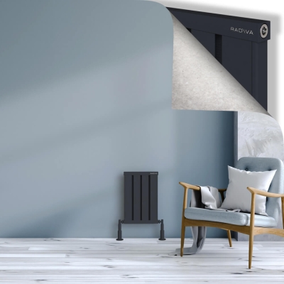 Radiva - OBI Dekoratif Alüminyum Radyatör 500x324 Koyu Antrasit