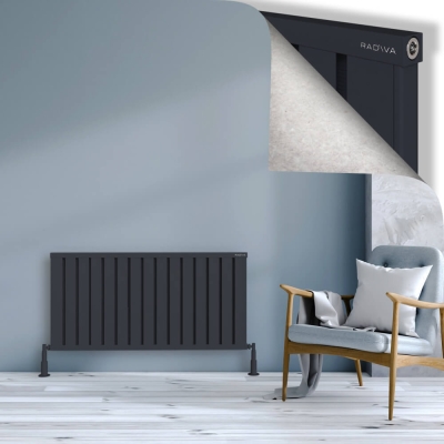 Radiva - OBI Dekoratif Alüminyum Radyatör 600x1204 Koyu Antrasit