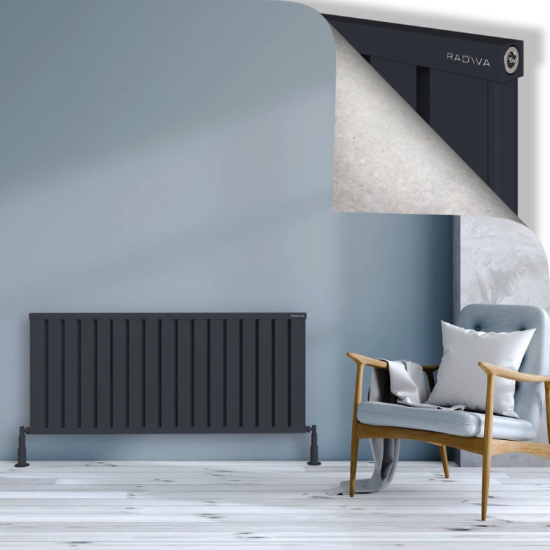 OBI Dekoratif Alüminyum Radyatör 600x1364 Koyu Antrasit - 2OBI06001364B6TS