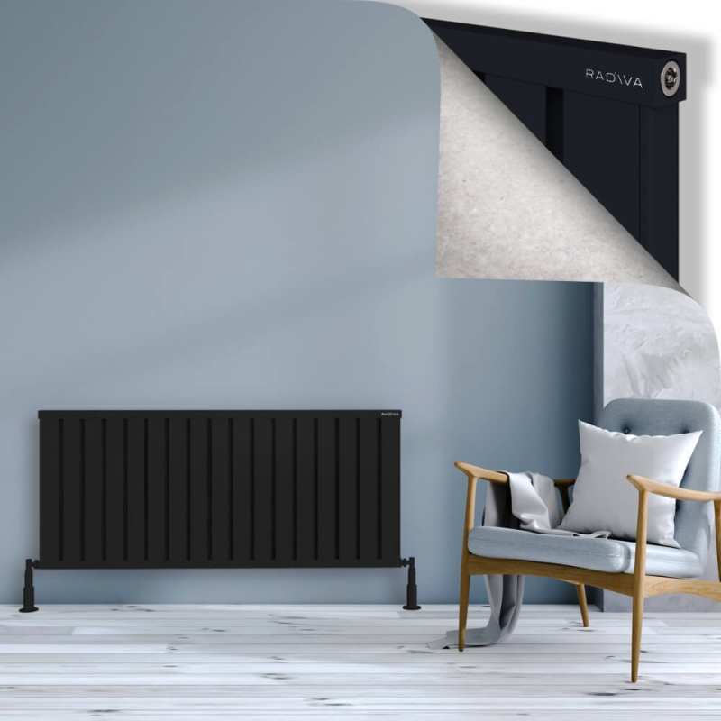 OBI Dekoratif Alüminyum Radyatör 600x1364 Siyah - 2OBI06001364B3TS