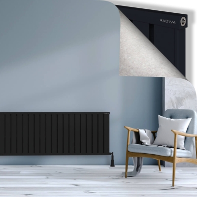 Radiva - OBI Dekoratif Alüminyum Radyatör 600x1684 Siyah
