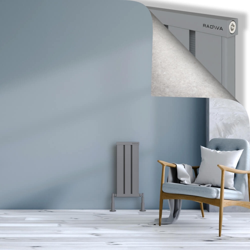 OBI Dekoratif Alüminyum Radyatör 600x244 Gri - 2OBI06000244BLTS