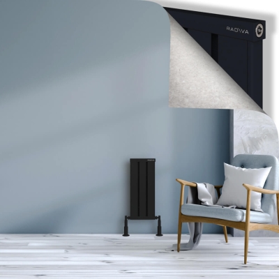 Radiva - OBI Dekoratif Alüminyum Radyatör 600x244 Siyah