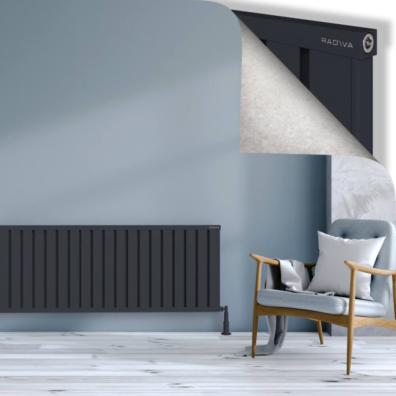 OBI Dekoratif Alüminyum Radyatör 600x2884 Koyu Antrasit - 2OBI06002884B6TS