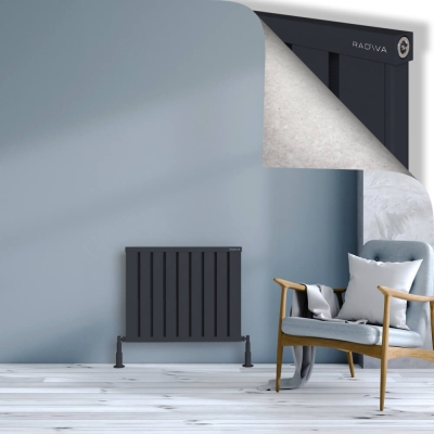 Radiva - OBI Dekoratif Alüminyum Radyatör 600x724 Koyu Antrasit