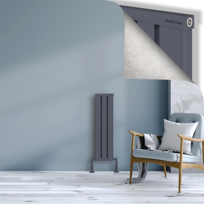 Radiva - OBI Dekoratif Alüminyum Radyatör 900x244 Antrasit (1)