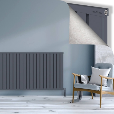 Radiva - OBI Dekoratif Alüminyum Radyatör 900x2644 Antrasit - 300